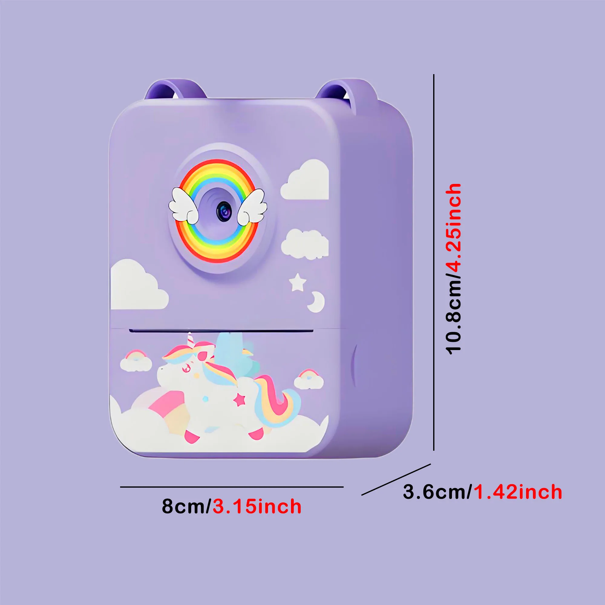 Kindercamera's Kindercamera voor kinderen Instant Print Draagbare kleine camera, 3 rollen printpapier, cadeau voor jongens en meisjes