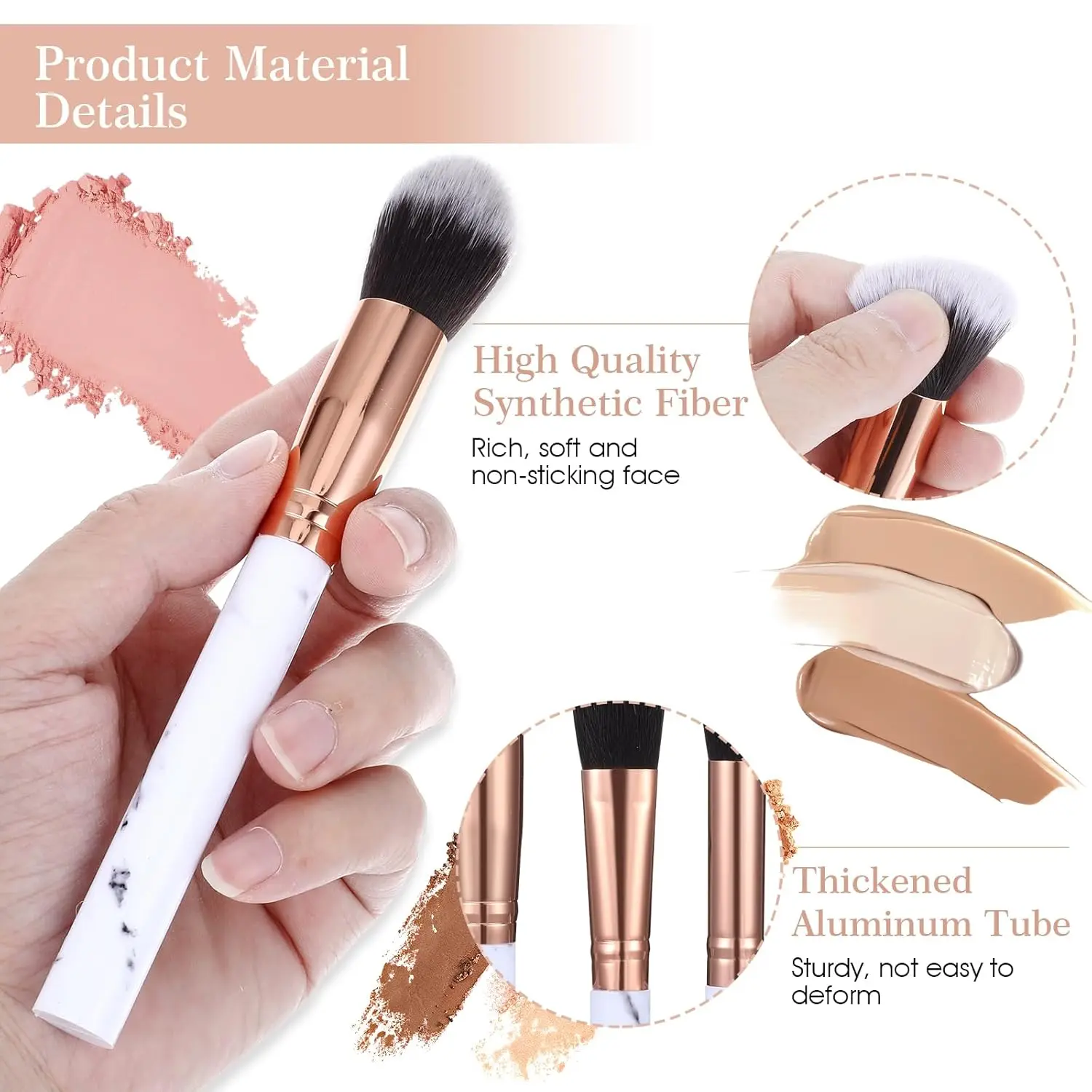 Professionona 10 Stuks Make-Up Borstels Set Zachte Pluizige Oogschaduw Foundation Blush Poeder Mengen Cosmetische Full Set Vrouwelijke Make-Up Tool