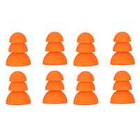 8pcs Silicone Eartips Noise Reduction Replacement Earplugs for Se846 Se535 Se215 and Inner Hole 2.0‑3.5mm Earbud Orange new