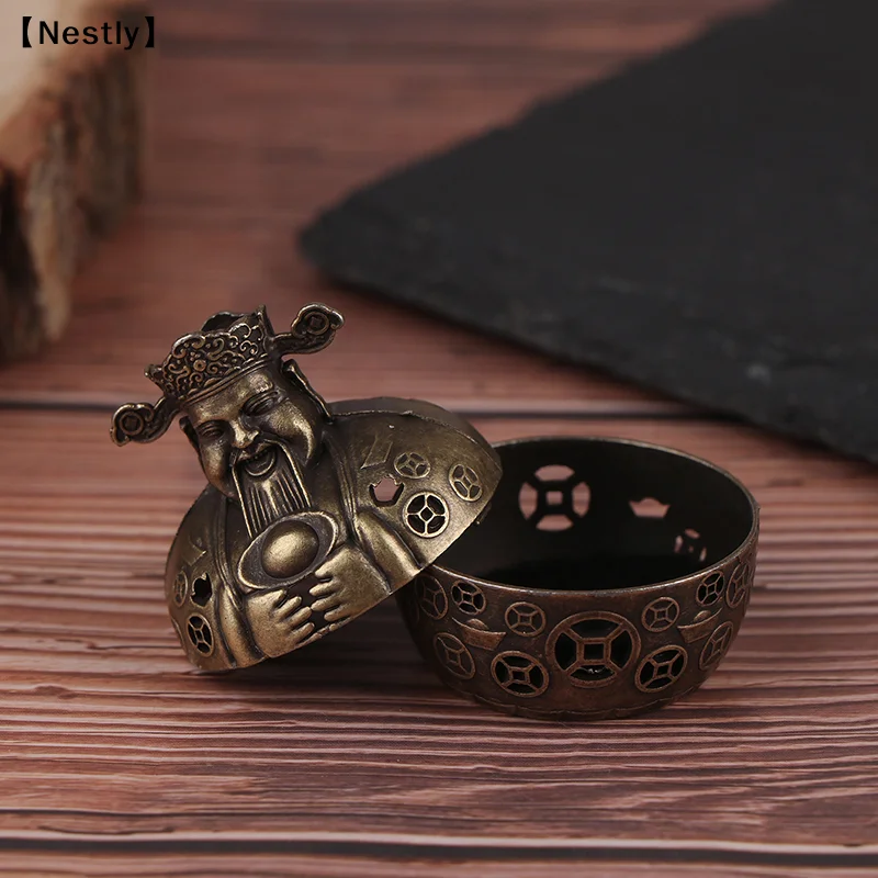 Creative Alloy Incense Burner Holder God Of Wealth Fumigation Incense Burner Stove Home Furnishings Decoration〔Nest〕