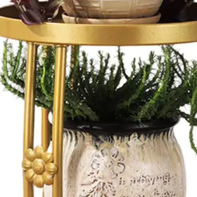 2 Tier Flower Stand with Nordic Design Elements Built from Thickened Steel Tubes and Electrostatic Spray Coating