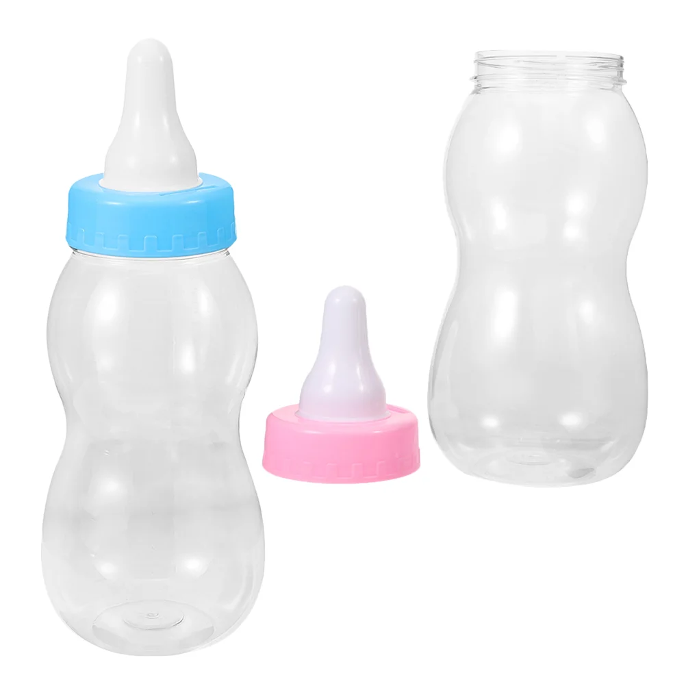 2 Pcs Storage Jar Candy Holder Bottle for Baby Piggy Bank Cartoon Tank Plastic Nursing Shape Milk Coin Bottles Child Gift