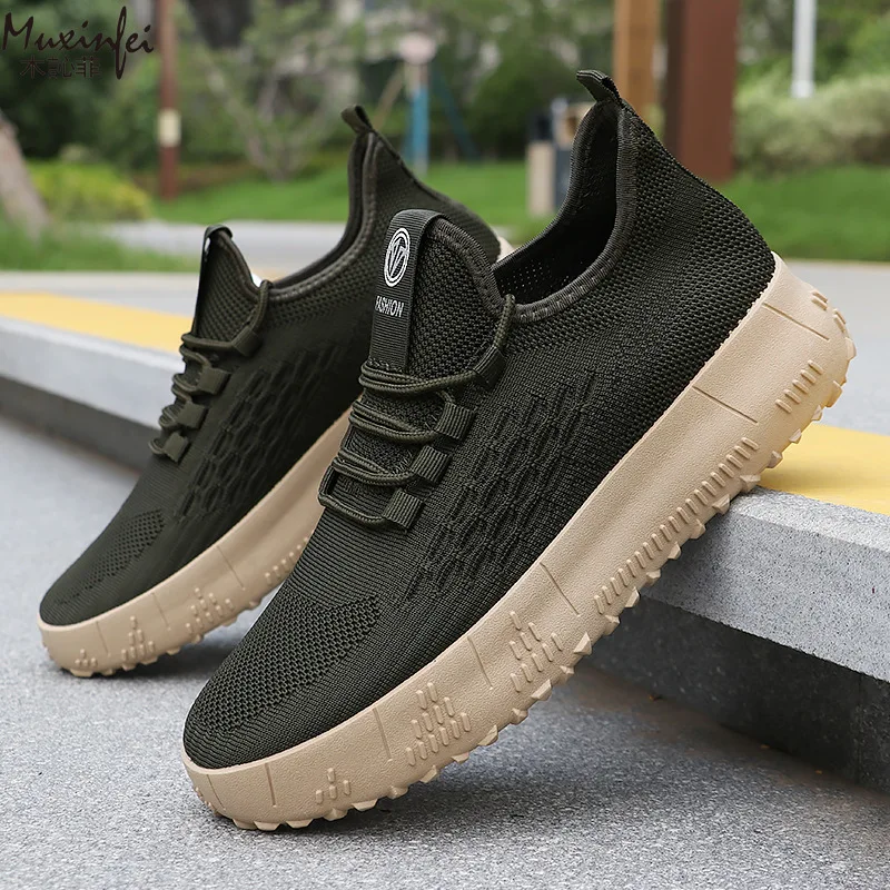 Running Men's Shoes 2025 Spring and Autumn Breathable Sports Shoes Casual Trendy New Versatile Shoes men sneakers