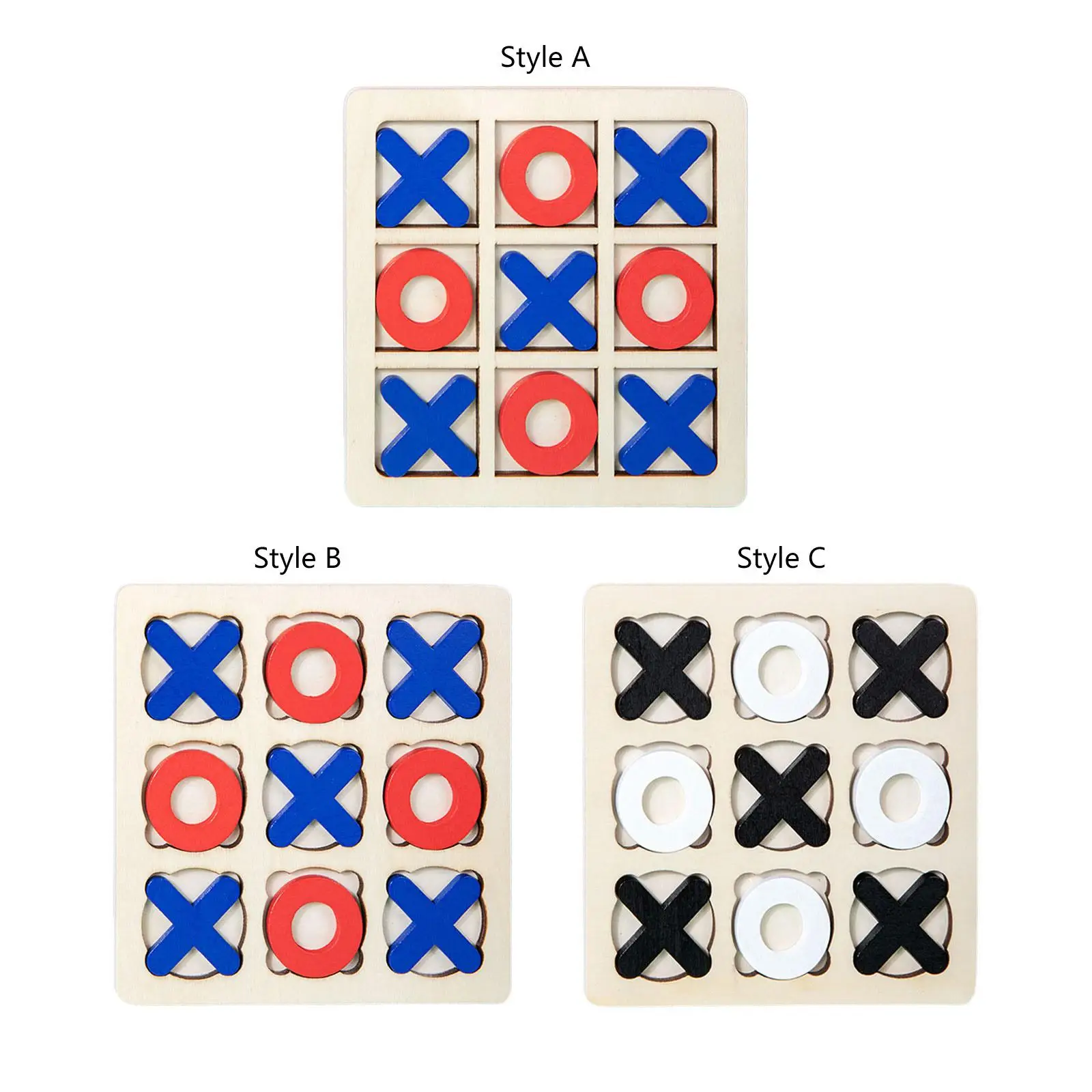 Wooden Tic TAC Toe Game Travel Games Parent Child Interaction XO Table Toy