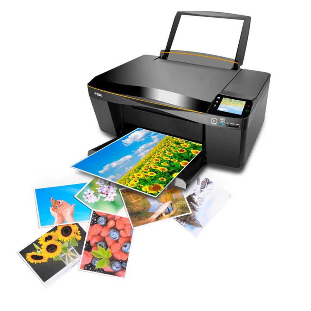 

50pcs A4 Photo Paper 120G High Glossy Double Side Printable For Printers White Standard Size Compatible With Home Office Use