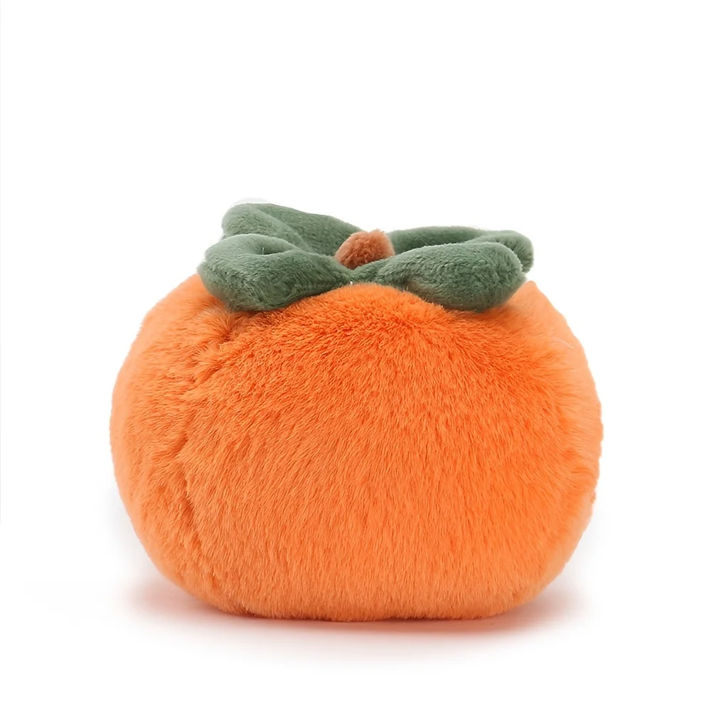 10CM 수제 플러시 감 모양 귀여운 키체인 패션 중성 선물 아이들의 상상력을 위한 감 모양 진정 장난감