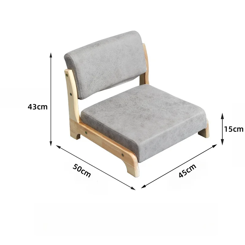 Bed Chair Japanese Tatami Chairs Solid Wood Bay Window Bedroom Chair Backrest Stool Legless Floor Tea Chair 좌식의자 등받이좌식의자