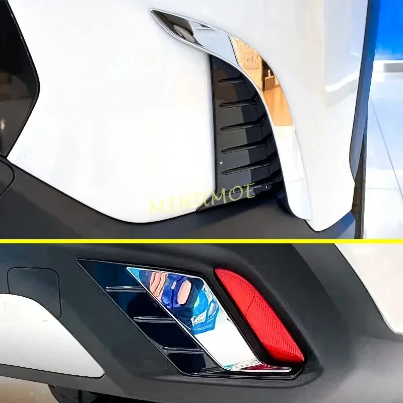 

Front Rear Chrome Bumper Reflector Fog Light Cover Trims For Toyota Corolla Cross 2022 2023 2024