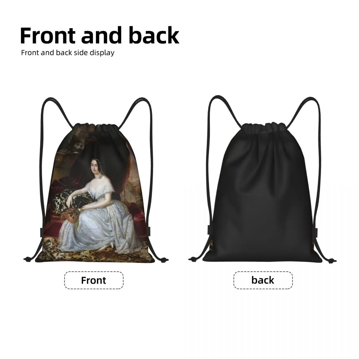 Empress Elisabeth Of Austria Drawstring Backpack Women Men Gym Sport Sackpack Portable Training Bag Sack