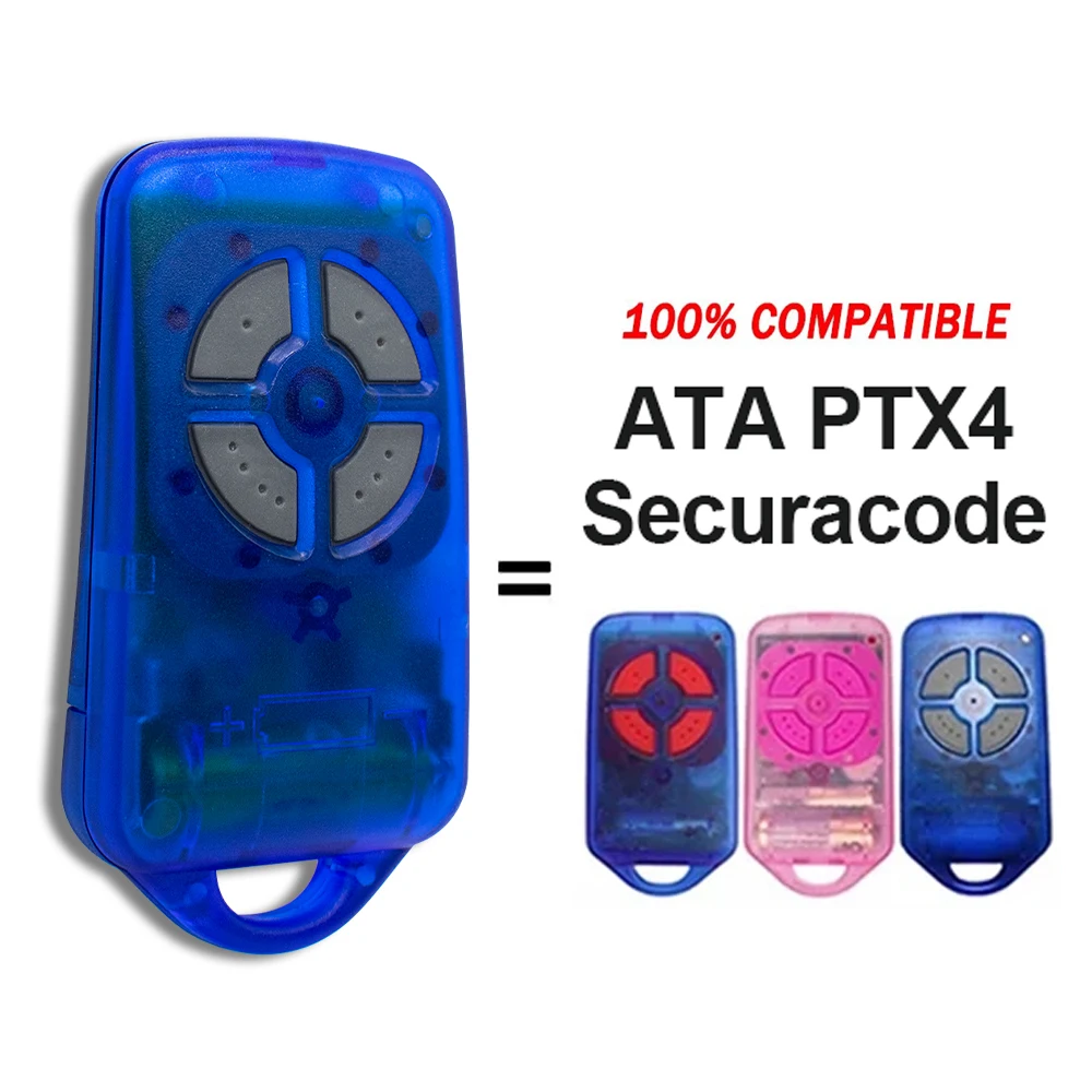 ATA PTX-4 SecuraCode Garage Door Remote Opener Handheld Command Transmitter 433.92MHz Rolling Code