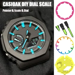 Casioak-marcador de hora luminoso para reloj GA2100, GA2110, anillo de reloj DIY, anillo de escala, índice, Dial de modificación, accesorios de reloj