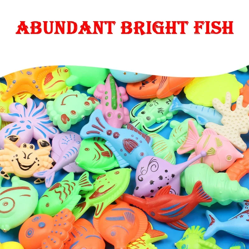 Fishing Children Boy 3D Girl Magnetic Toy Set Suit Magnetic Play Water Baby Toys Fish Square Round Hot Sale Gift for Kids