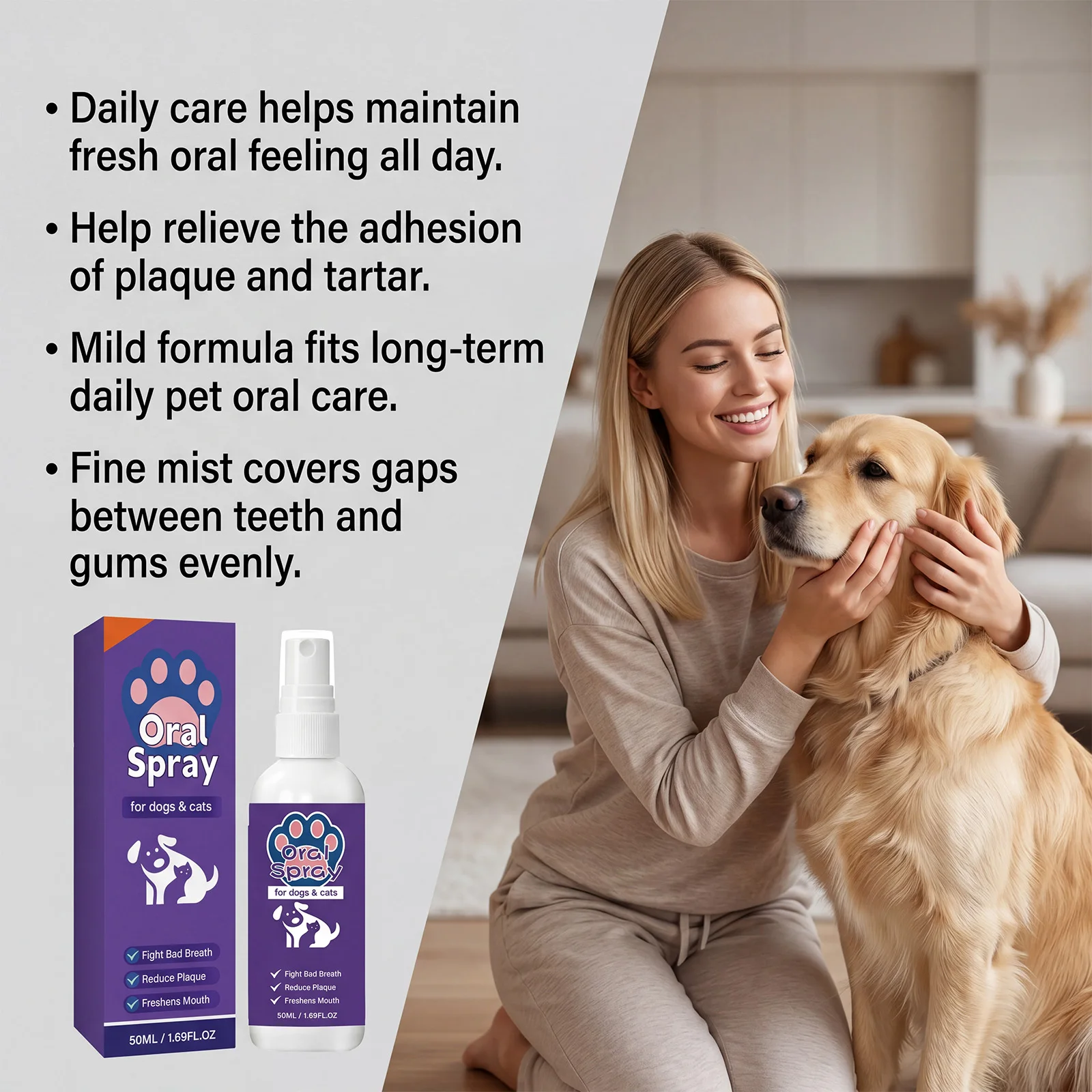 Pet Oral Spray Dog Cat Teeth C - Teeth Whitening Mouthwash review and price