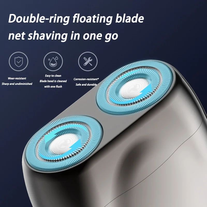 Mini Magnetic Shaver With Two Heads Electric Shaver Portable Washable Razor Travel Male Shaver Men Beard Remover Beard Remove