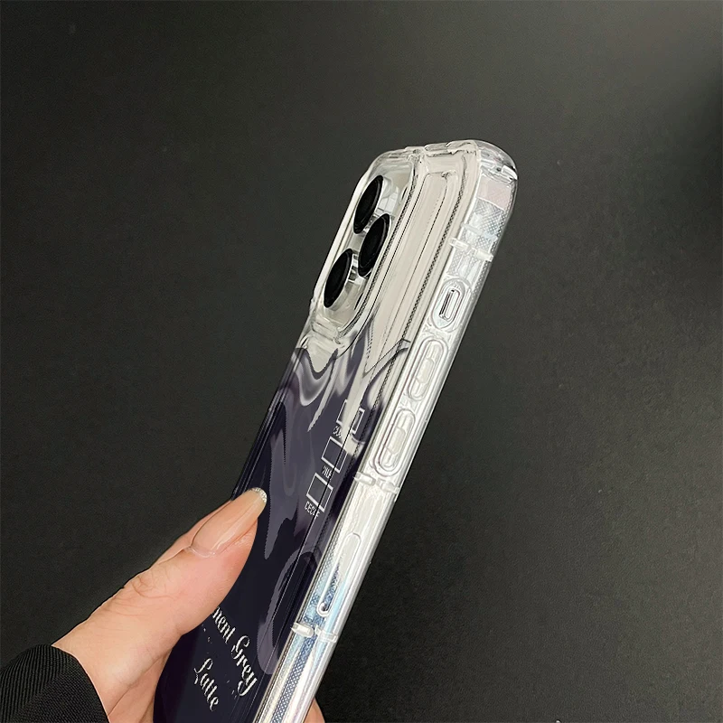 J2143 Fall Prevention Cushion Type For IPhone 11 12 13 14 Pro Max 6 6s 7 8 Plus X XR XS Max 12 Mini Case DIY Soft TPU Cover