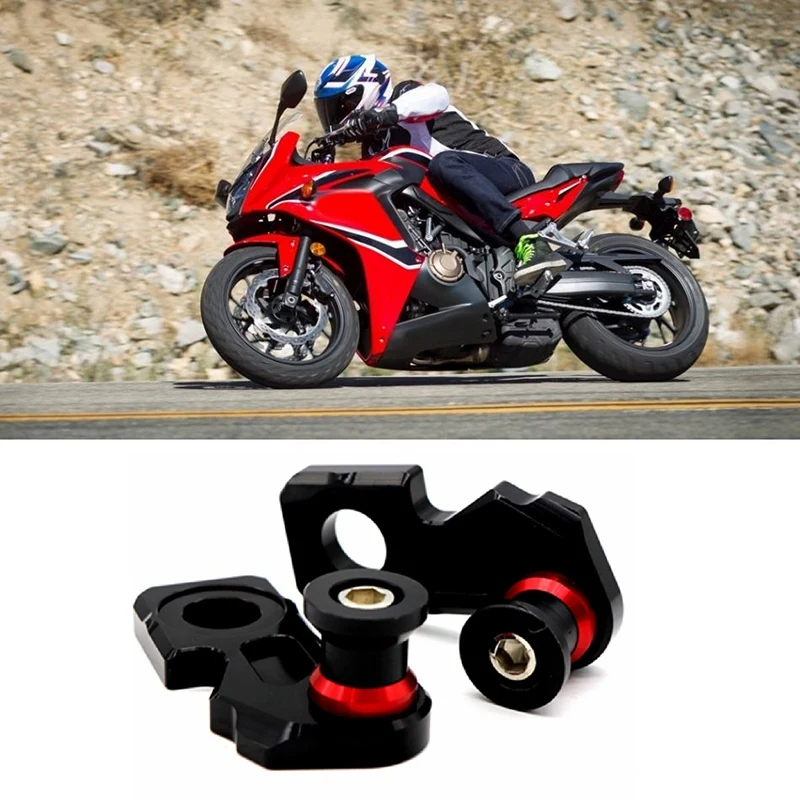 Motorcycle CNC Aluminum Chain Adjuster Block Rear Swingarm Spools for Honda CB650F CBR650F 2014-2019 CB650R 2019