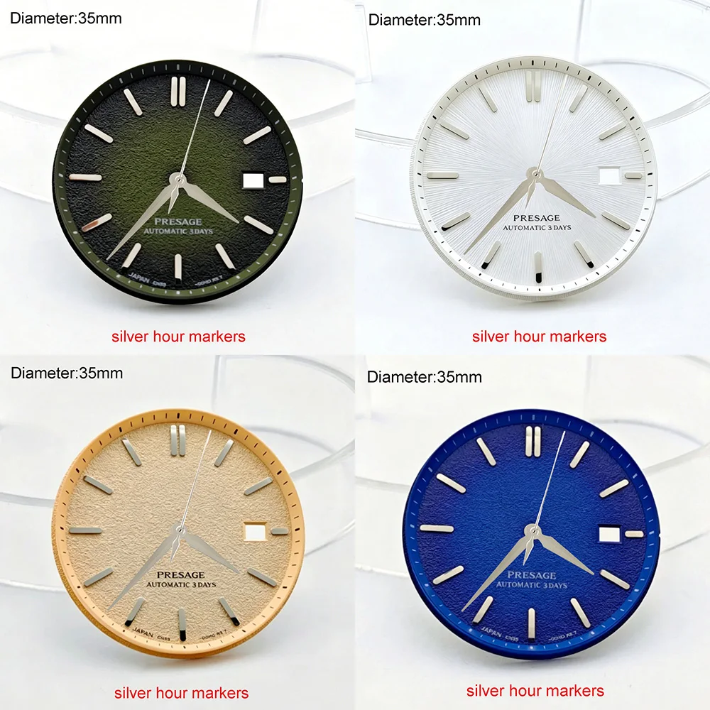 35mm S logo presage nh35 dial s dial SPB463J1 no luminous fit Japanese NH35 automatic mechanical watchmods modification parts