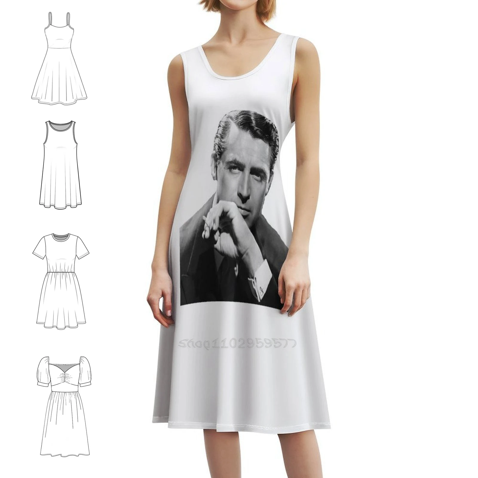 فستان حفلات أنيق للسيدات من كاري جرانت ستوك على شكل حرف A مع خيارات قصيرة/طويلة/بدون أكمام كاري جرانت ستوك كاري جرانت جرانت