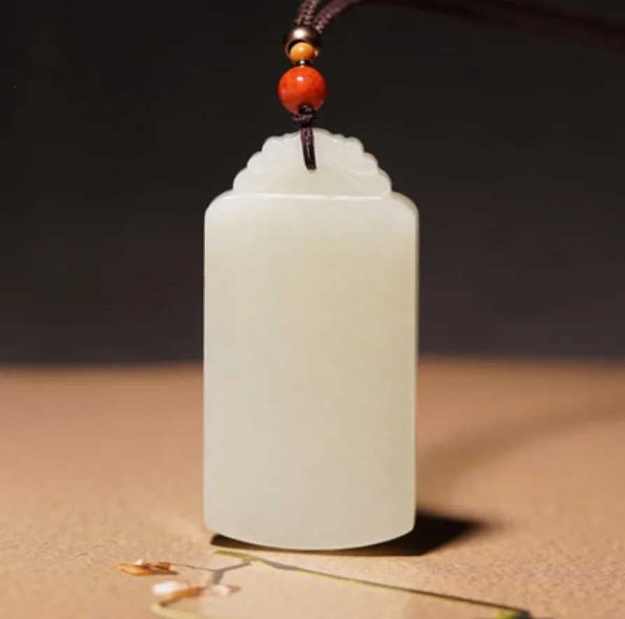 

Ювелирные изделия из натурального нефрита Хэтянь, белого нефрита, мирный кулон для мужчин и женщин