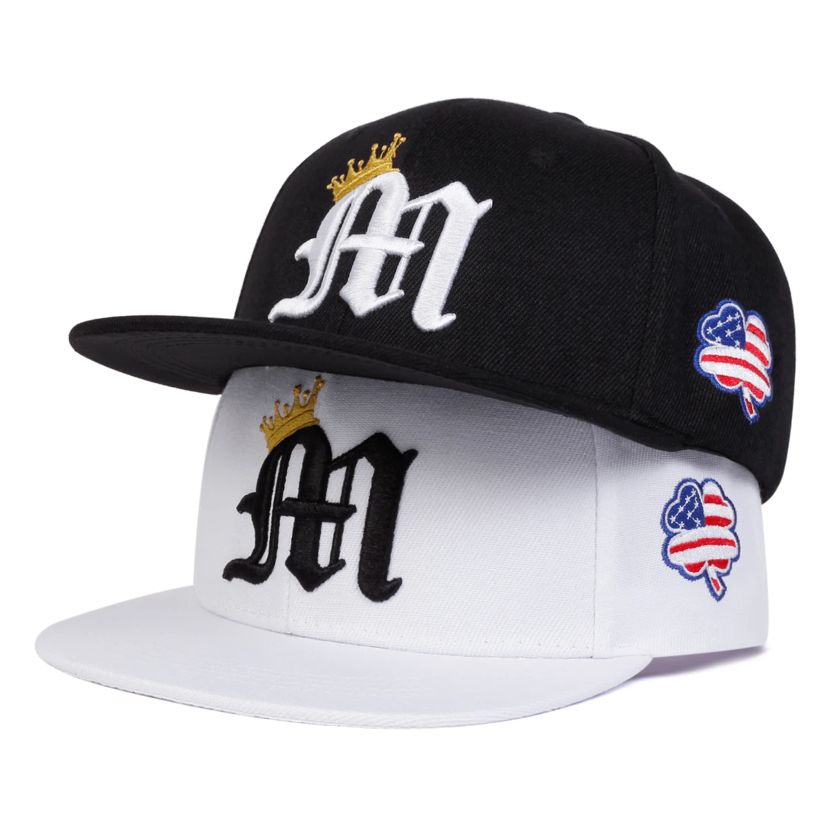 

1piece Unisex Letter M Crown Embroidery Hip Hop Hat Outdoor Adjustable Sunscreen Leisure Hat Spring Autumn Travel Vacation