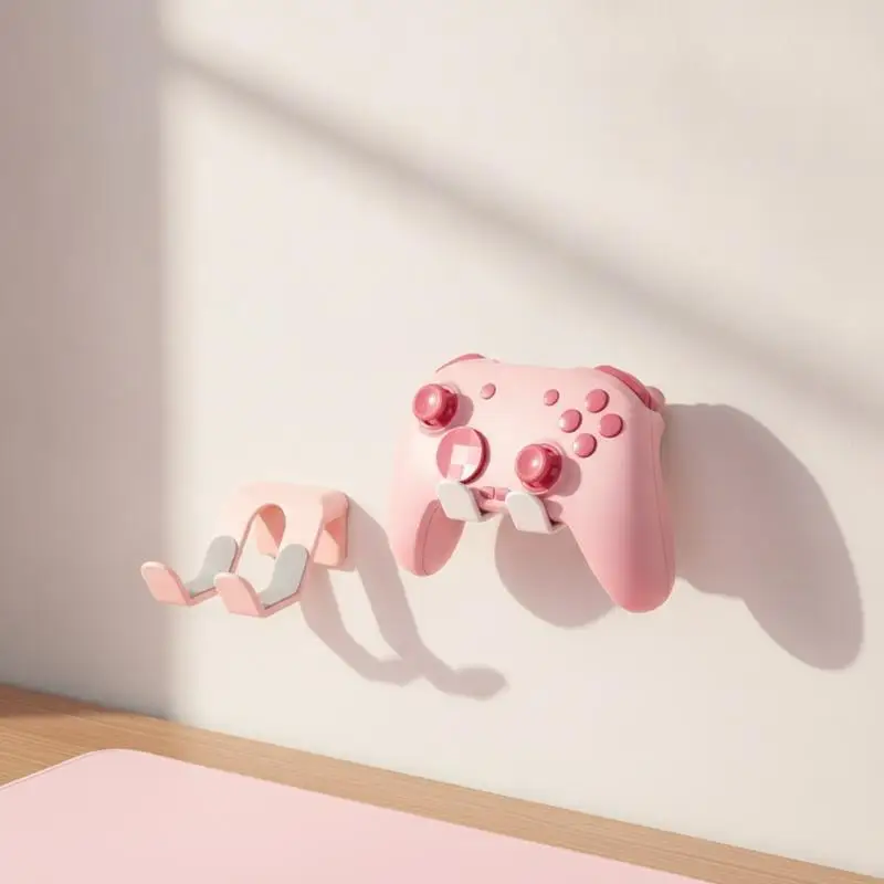 Multi Functional Wall Mount Headphones Controllers Holder Stand No Punch Easy Install Game Handle Stand