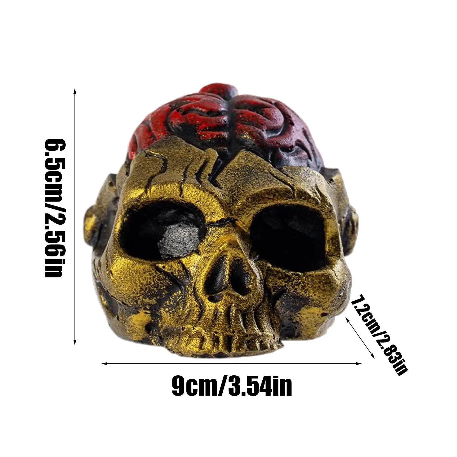 スケルトンホイッスルハロウィンスカルヘッド怖い脳デザインいたずら警告ツール若者のための写真プロップキャンプハイキング夜間