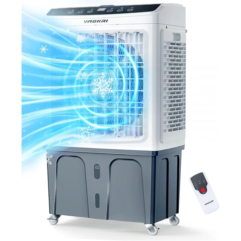 

Evaporative Air Cooler, 2300CFM Swamp Cooler, 120°Oscillation Air Cooler with Remote Control, 24H Timer, Water Auto-fill