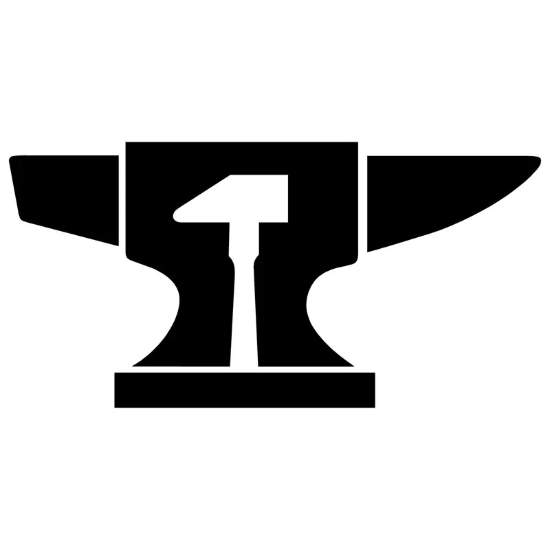 

Creative Anvil and Blacksmith High Quality Car Decals Personalized Pvc Waterproof Car Window Decals Black/white, 13cm * 6cm