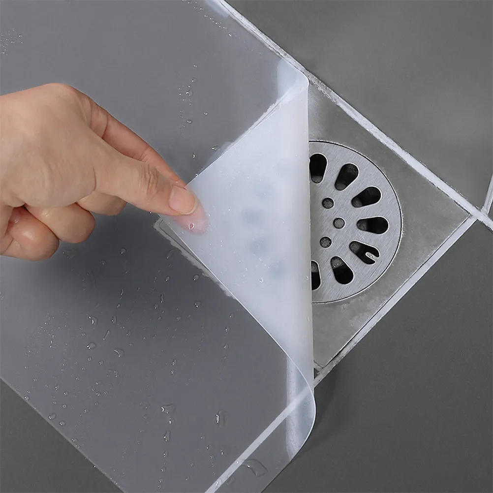 1pc Silicone Pad 4.7 Inch Transparent Cuttable Anti-Odor Insect Proof Sealing Mat For Bathroom Kitchen Shower Bathtub Drain