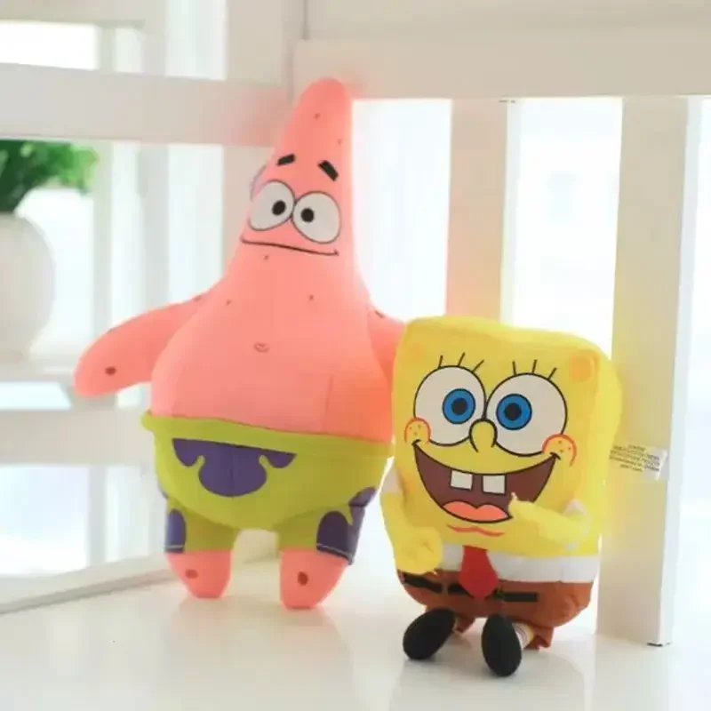 25cm SpongeBob SquarePants Pluszowa lalka Anime Kawaii Wypchana zabawka Wypchana poduszka Lalka Kreatywny zestaw pluszowych zabawek Lalka Prezent ślubny