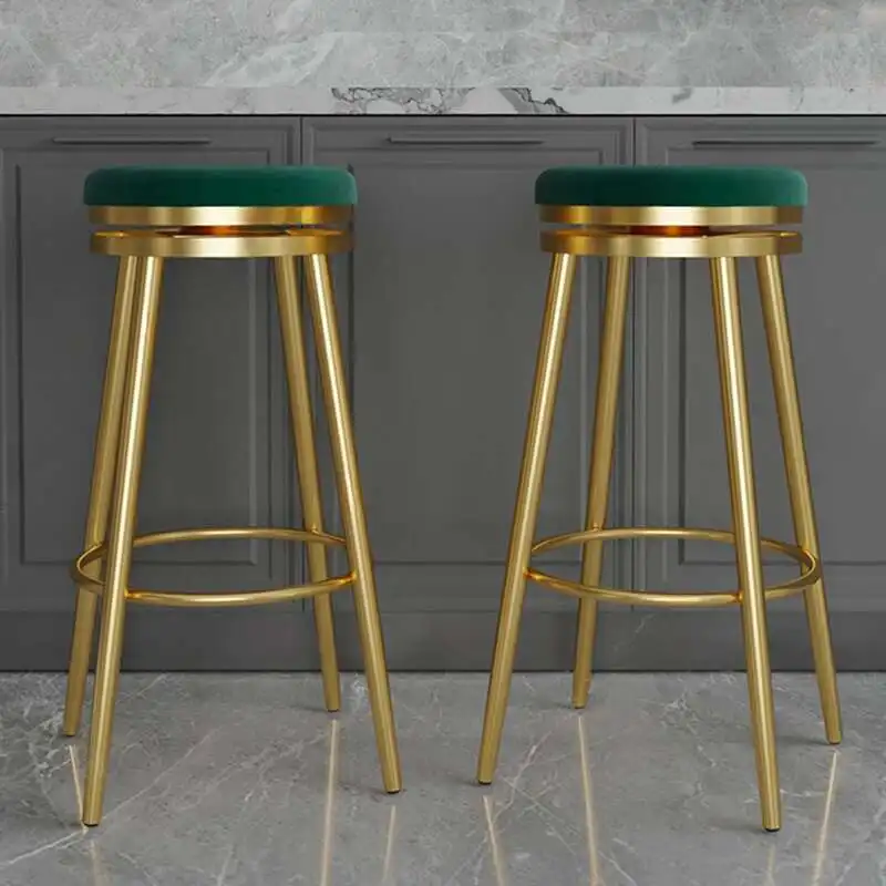 

Minimalist Nordic Bar Stools Reception Manicure Island Kitchen Counter Stools Rotating Backrest Banqueta Bar Furniture XR50BY