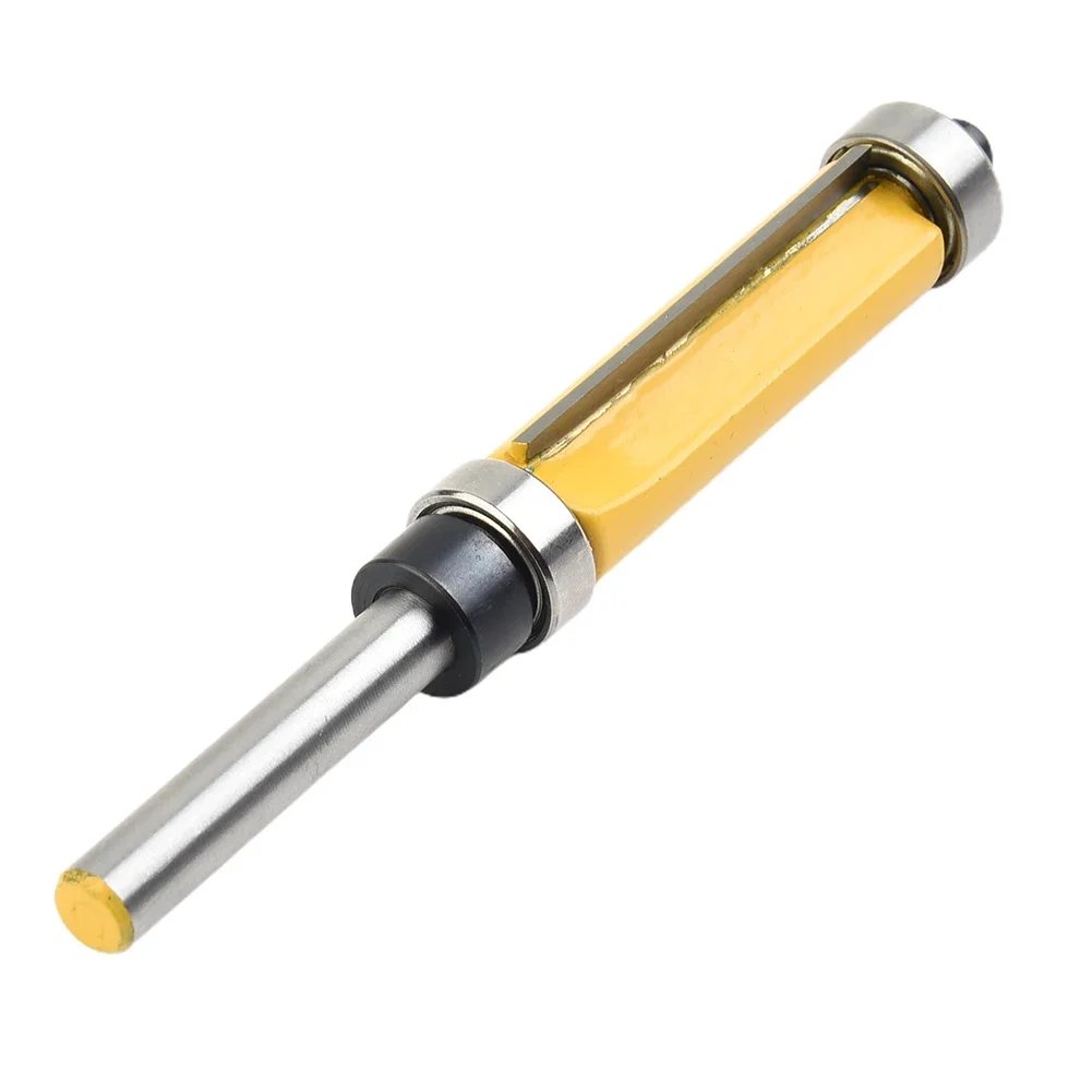 6 35MM Shank Router Bit For Woodworking Double Bearing Straight Cutter With Anti CNC Ground Finish