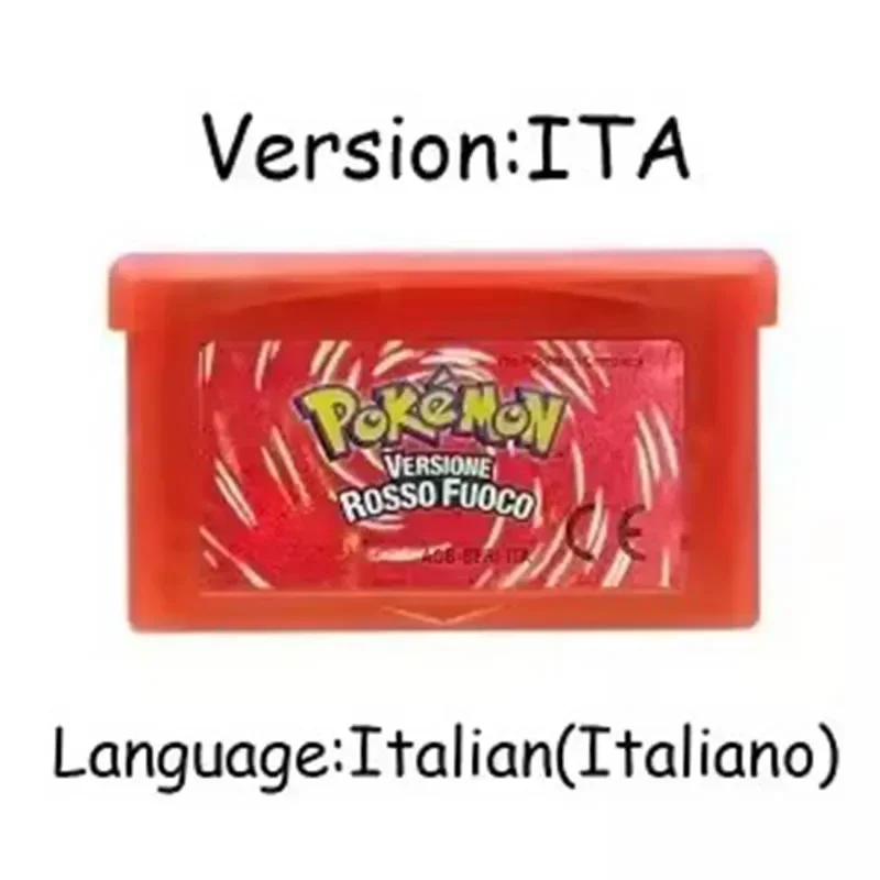 Pokemon-Serie Emerald FireRed Leafgreen Ruby Sapphire 5 Versionen GBA-Spiel in Box für 32-Bit-Videospielkonsole