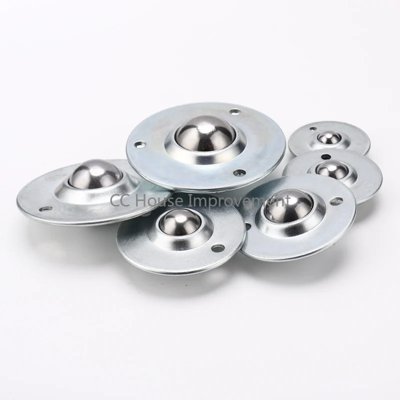 

4Pcs 304 Stainless Steel Nylon Ball Transfer Caster Wheel Ball Bearing Conveyor Roller Castor UFO Flying Saucer Mounted