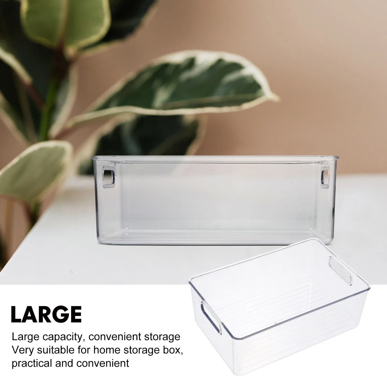 

Plastic Storage Box Heavy Duty Transparent Organizer for Home Office Desktop Use Keeps Documents Cosmetics Clothes Neat Stylish