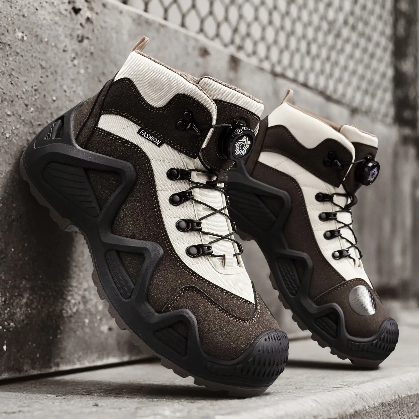 

High-Top Sports Men's Shoes, Autumn Casual Non-Slip Wear-Resistant Lightweight and Handsome Outdoor Hiking Shoes for Men