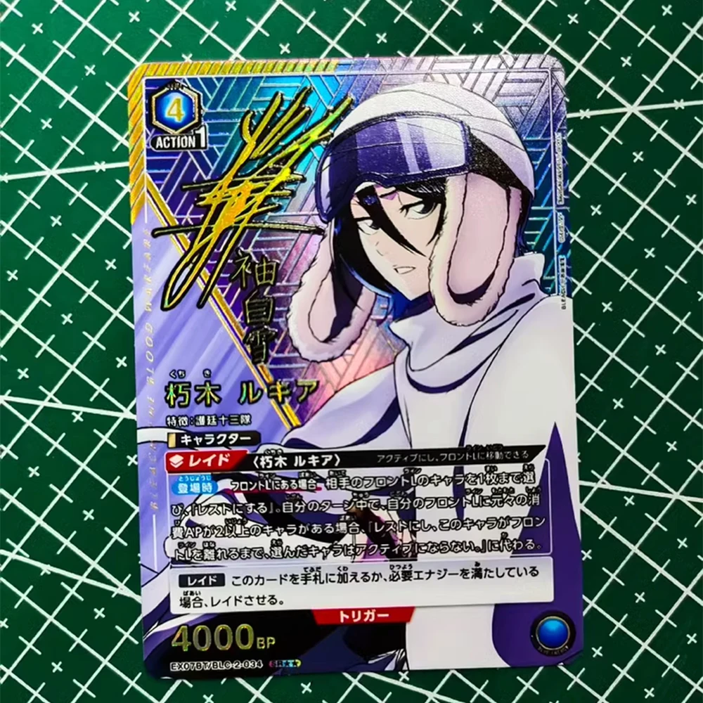 ANIME UA UNION ARENA Collection Card BLEACH Kuchiki Rukia Bronzing Signature Card Textured Refractive Flash Child Gift