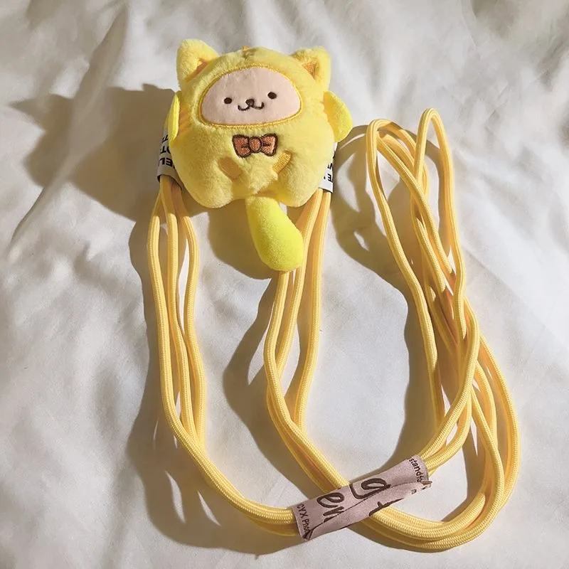 Sanrio Hangyodon อะนิเมะ Kawaii เชือกสะพายข้างเคสโทรศัพท์คลิปหลังน่ารักการ์ตูนแบบพกพากลางแจ้งจี้ของขวัญสําหรับเด็ก