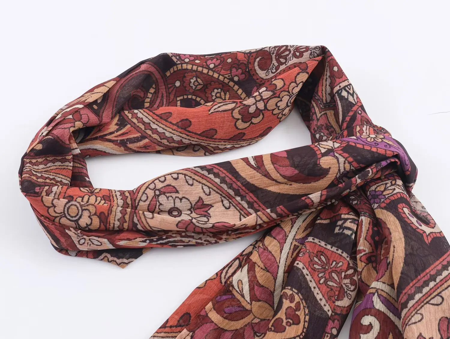 Primavera Autunno Increspature larghe Abiti in chiffon vintage Donna Stampato floreale Boho Beach Maxi abito Robe Abiti casual a maniche lunghe