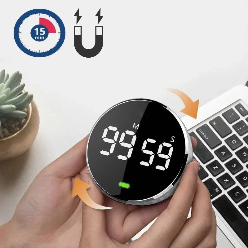 Digital Timer Smart Timer Magnetic Electronic Cooking Countdown Clock LED Mechanical Remind Alarm Kitchen Accessories