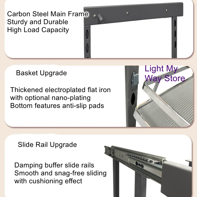 

Выдвижная корзина углового шкафа: двухслойная выдвижная полка для хранения «Маленький монстр» для деревянного угла