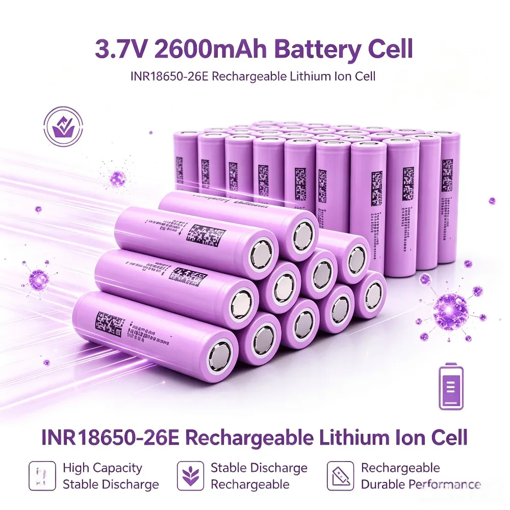 1-50PCS 18650 battery 2600mAh 3.7V 10A Discharge Rechargeable Li-ion Battery For Powerful Battery For Tools/Pack Flashlight Lamp