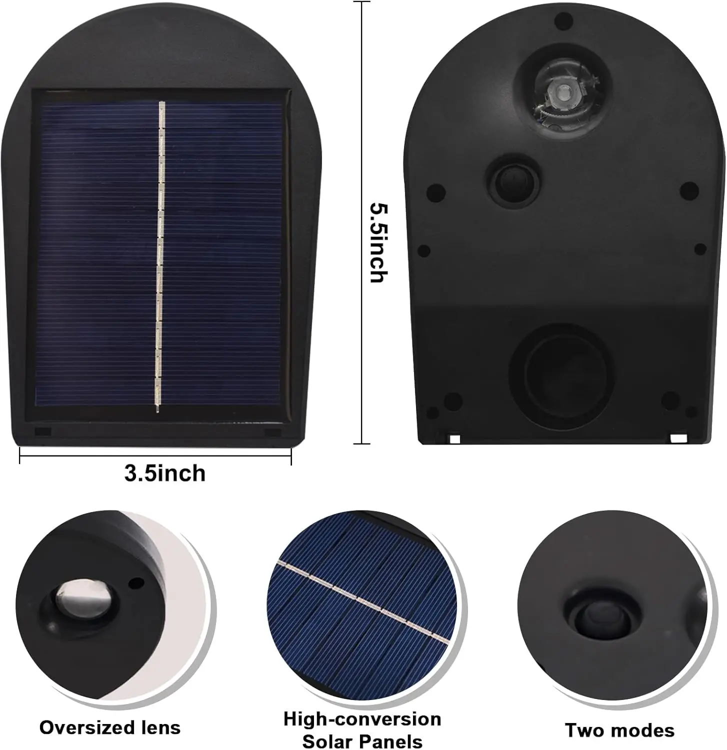 Solar-Wandleuchten für den Außenbereich, wasserdicht, LED, Dämmerung bis Morgendämmerung, 4er-Pack, warmweiß