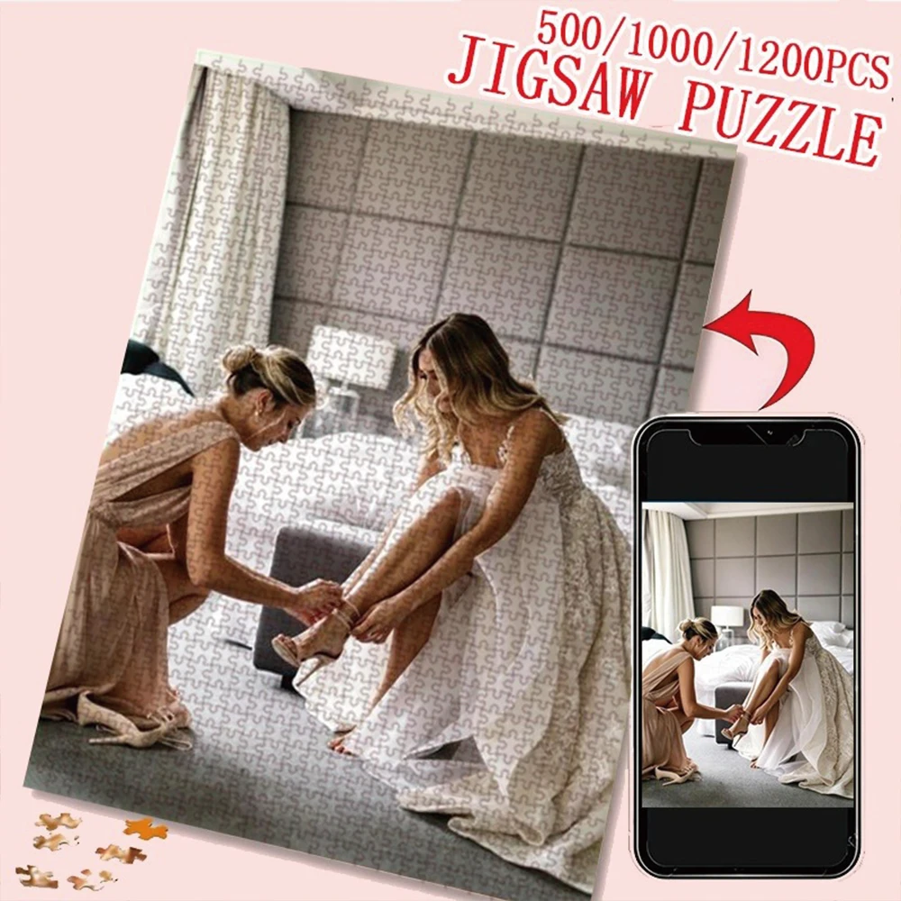 35/300/500/1000pcs Personalized Custom Photo Puzzle Selfie Photo From Your Photo Custom Puzzle For Adults Photo Jigsaw