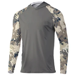 Fishing Hoodie Men Clothes Summer Breathable Long Sleeve Fishing Jersey Sun Protection Camouflage Fishing Shirts