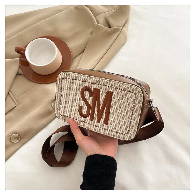 

2025 SS Curated Monogram Square Bag, Casual-Chic Convertible Shoulder & Crossbody Purse for Women, Urban Day to Night Tote