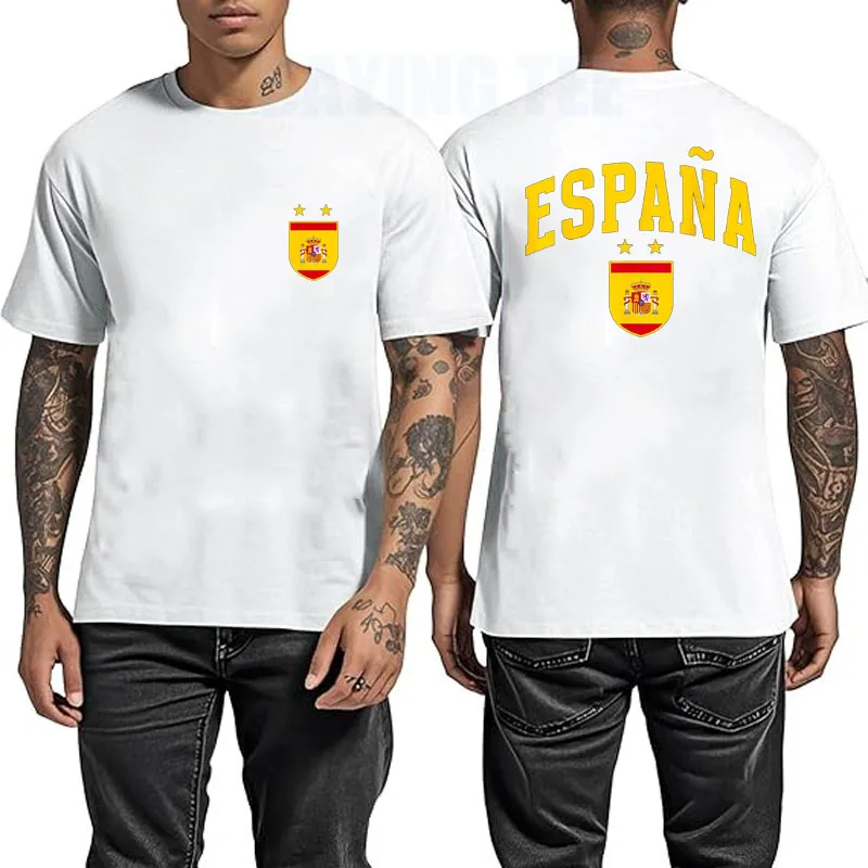 Retro Spanische Flagge Spanien Shirt Vintage España Jungen & Mädchen T-Shirt Y2k 2 Sterne Fußball Champions Espana Fußballmannschaft Spruch-T-Shirt – Detail 12