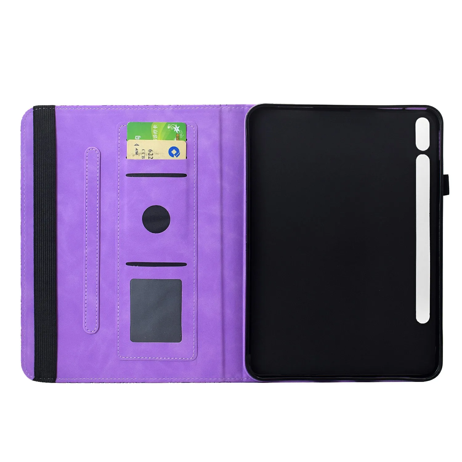 Leather Case for Samsung Galaxy Tab S10 FE / S9 FE / S9 Card Slots Rotary Stand Mandala Flower Tablet Cover - Light Purple