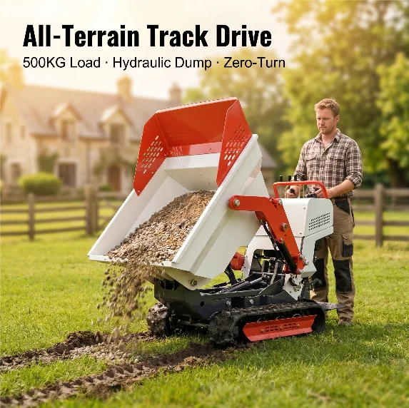 Large loading capacity Hydraulic tipping bucket Mini Dumper Wheel Dumper Hydraulic Dumper