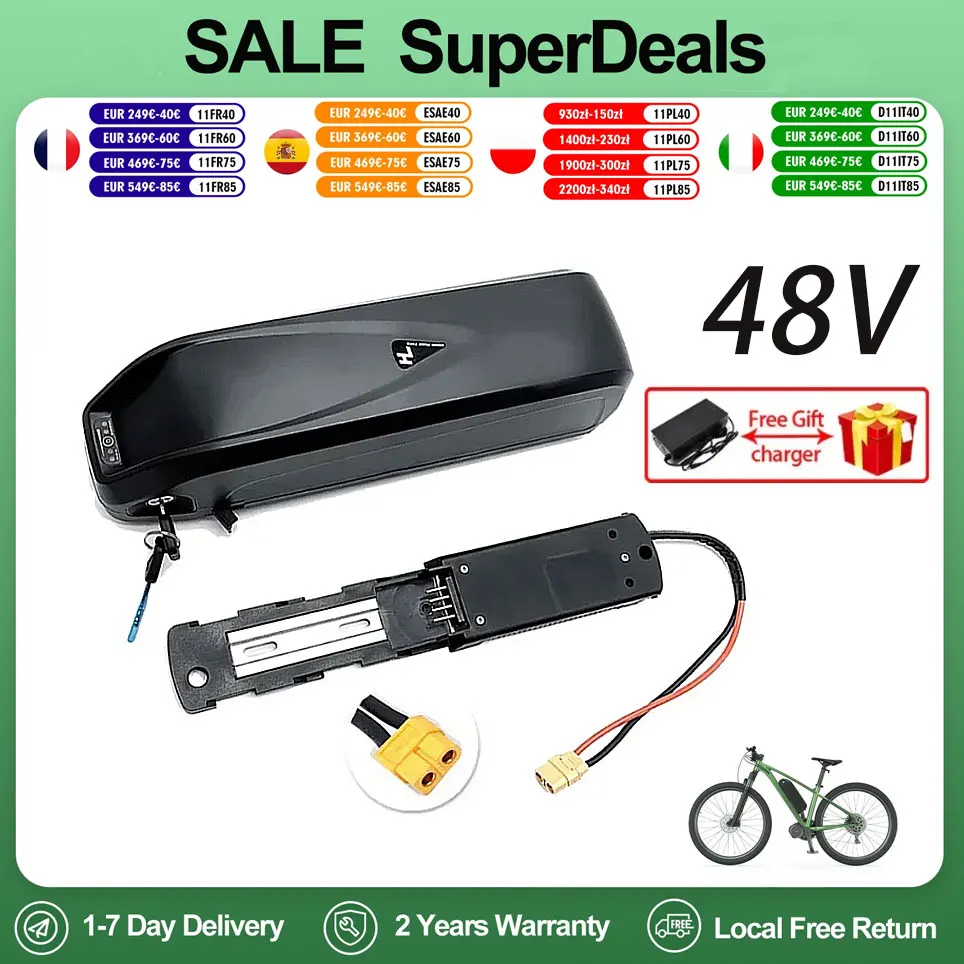 Image of Für Hailong Akku 36V 48V 20AH 30Ah 40Ah für Bafang BBS02 BBS03 BBSHD Motor Hailong Akku Lieferung Innerhalb von 3-7 Tagen